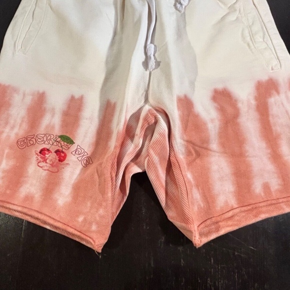 Boys Lie Cherry Pie Tie Dye/Dip Dye Terry Boyfriend Shorts Size M - Picture 6 of 10